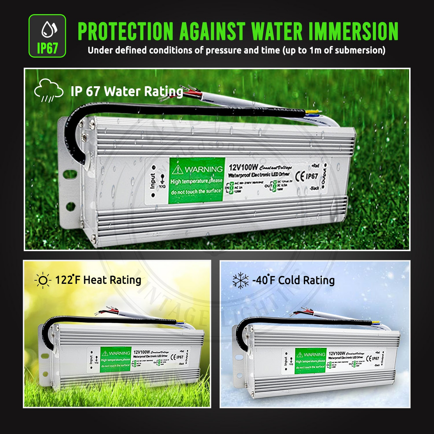 Waterproof DC12V IP67 20W LED Driver Power Supply Transformer ~ 3362