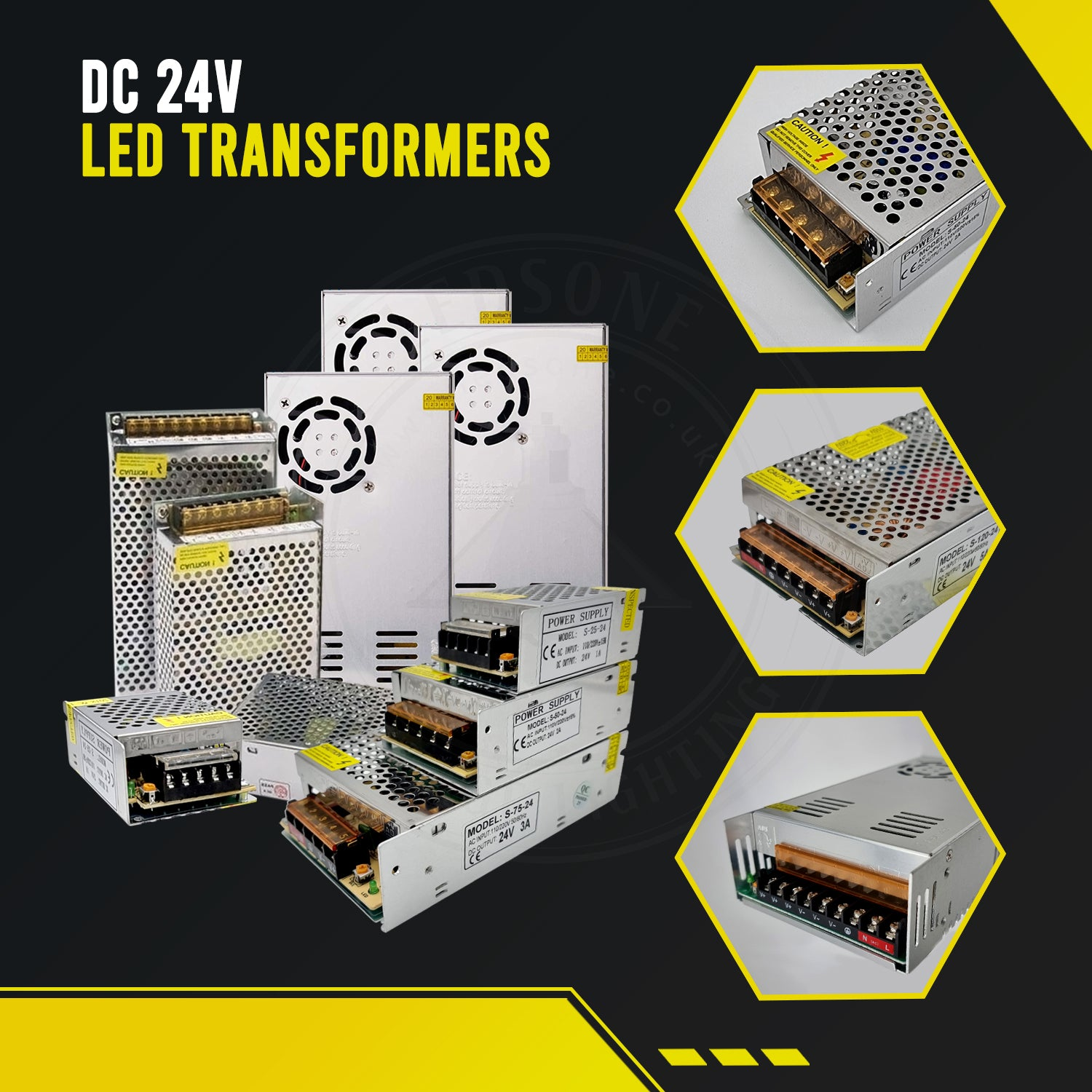 AC 110/220V to DC 24V AC Transformer Regulated Switching Power Supply Driver Adapter~3296