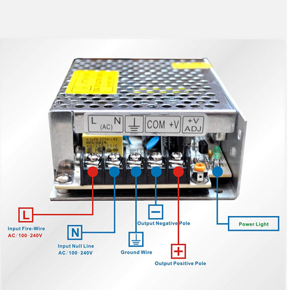 AC 110/220V to DC 24V AC Transformer Regulated Switching Power Supply Driver Adapter~3296
