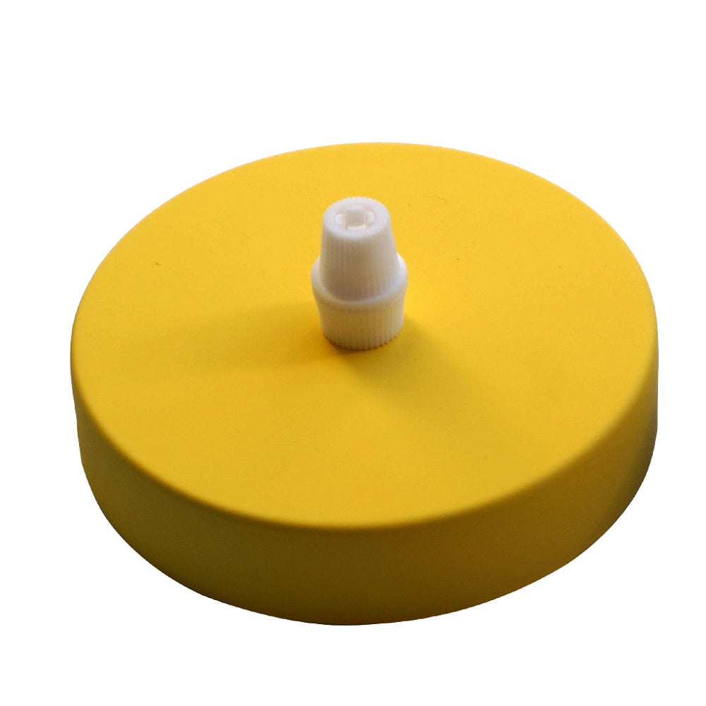 Yellow Ceiling Rose Light Fitting Vintage Pendant~3104
