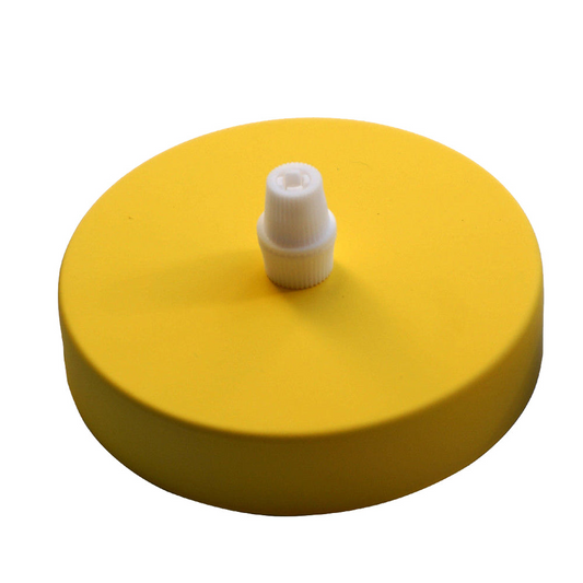 Yellow Ceiling Rose Light Fitting Vintage Pendant~3104