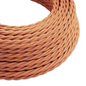 5m Light Brown 2 Core Twisted Electric Fabric 0.75mm Cable~1751
