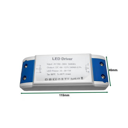 LED Driver DC 25-36W 70-137V Constant Current Low Voltage LED Transformer ~ 3315