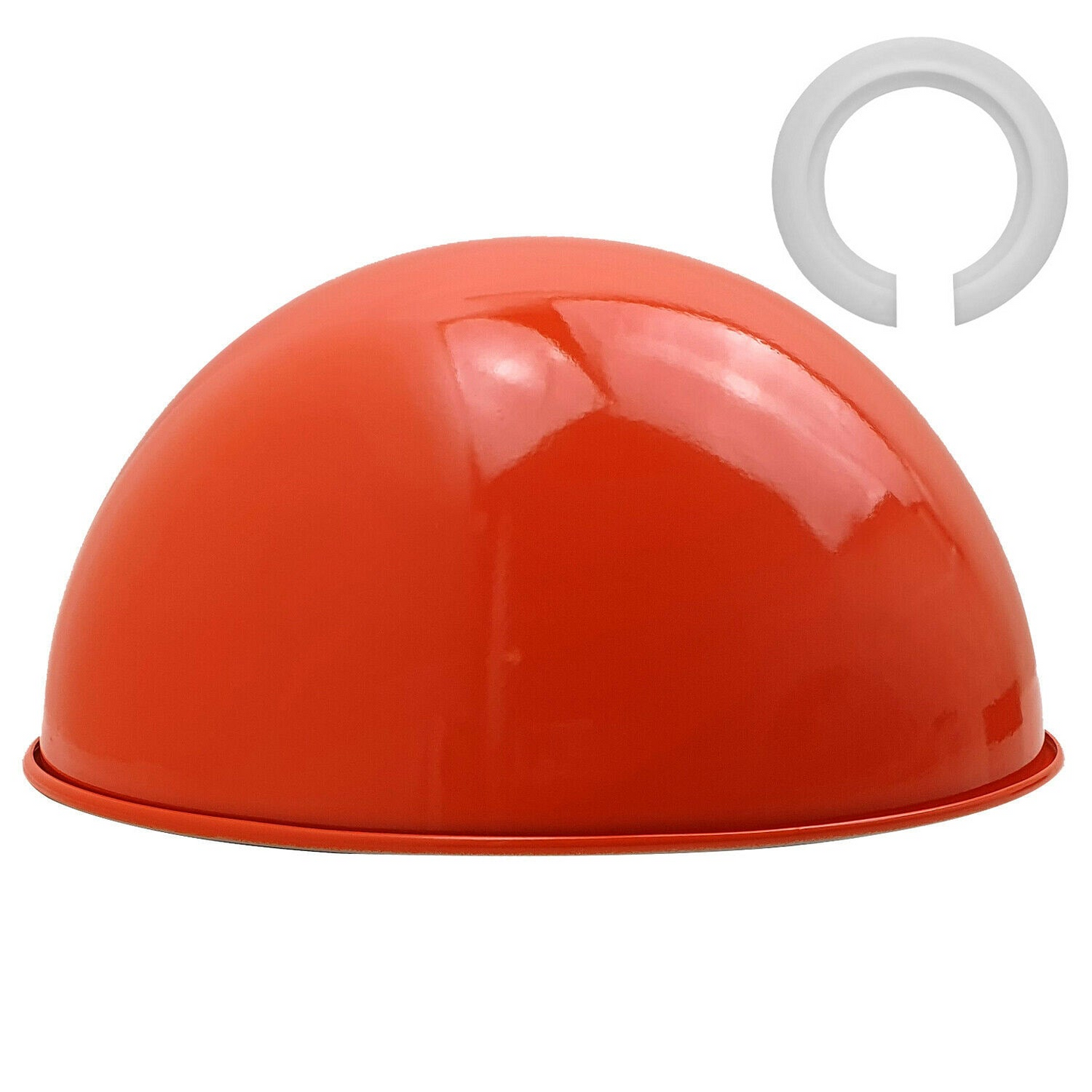 Orange Metal Cylinder Dome Light Shade Lamp shade ceiling light ~1891