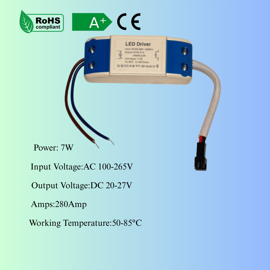 7W LED Driver | 20–27V DC | 280mA Constant Current Transformer~3322