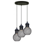 Black Three Way Ball Industrial Retro Loft Metal Ceiling Pendant Light~3102