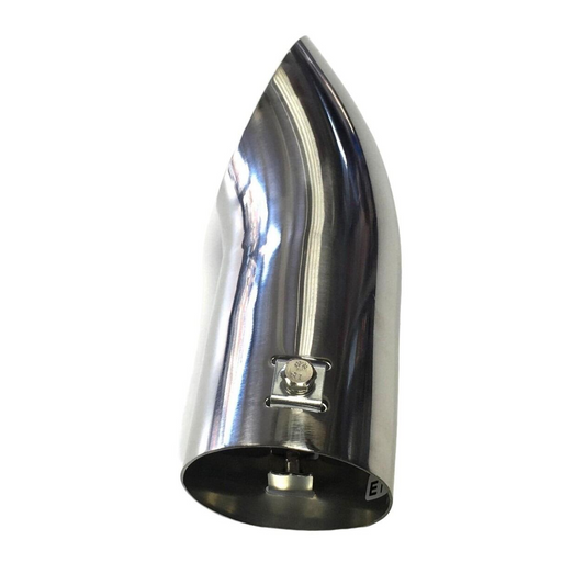Stainless Steel Curved Exhaust Trim 38-65mm - Sporty Look & Easy Fit