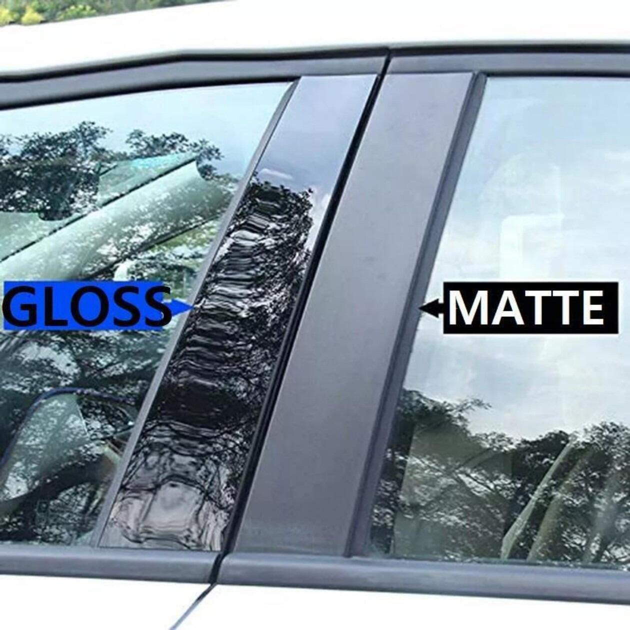 Matte Black Dechrome Vinyl Wrap Kit - Blackout Band for Door Handles & Trim, 10m