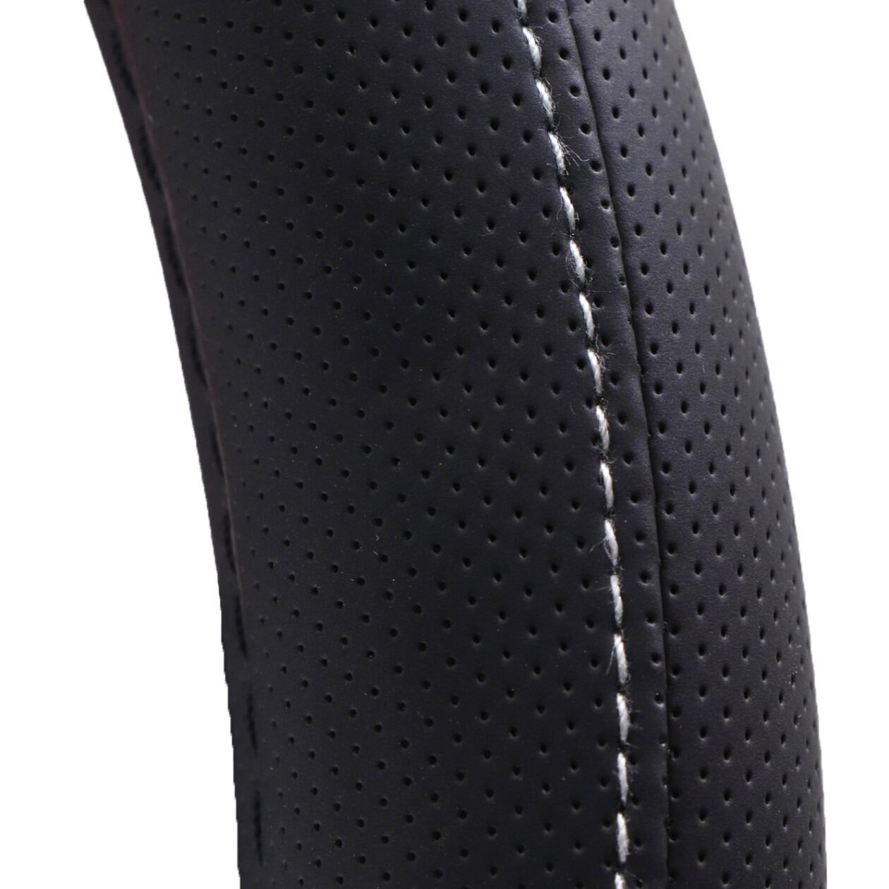 Soft Grip Steering Wheel Cover - Black Non-Slip Slip-On 37-39cm