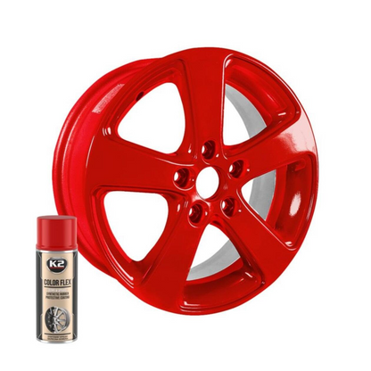 K2 COLOR FLEX Rubber Spray Red - 400ml for Protective Coating