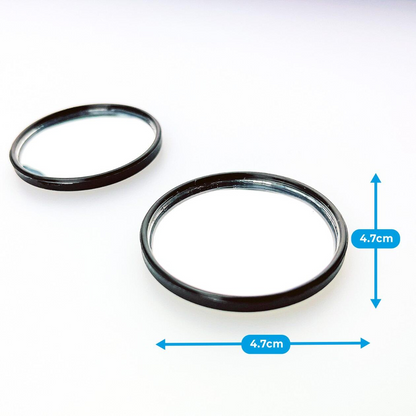 2x Blind Spot Convex Mirrors - Enhance Visibility & Drive Safely