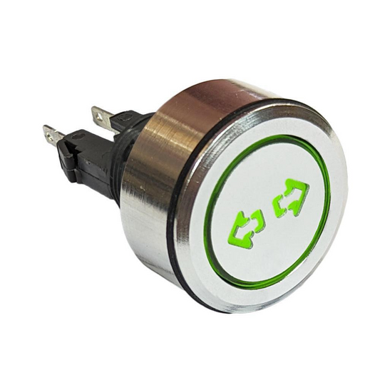Savage 12V Blue LED Light Warning Indicator Panel Button Switch - Universal
