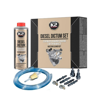 K2 Diesel Dictum Injector Cleaning Kit - Common Rail Diesel Cleaner, 500ml
