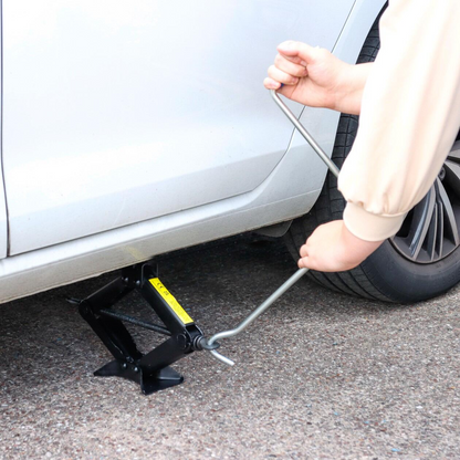1 Tonne Scissor Jack - Compact Vehicle Lifter with Folding Crank Handle