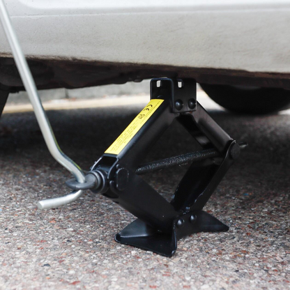 1 Tonne Scissor Jack - Compact Vehicle Lifter with Folding Crank Handle