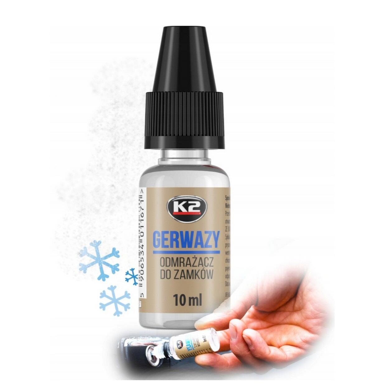 K2 GERWAZY Lock De-Icer - Rapid Defroster for Frozen Locks, -60°C Protection