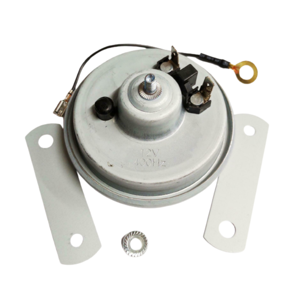 Universal 12V Low Tone Disc Horn - 110dB with Fly Lead & Bracket