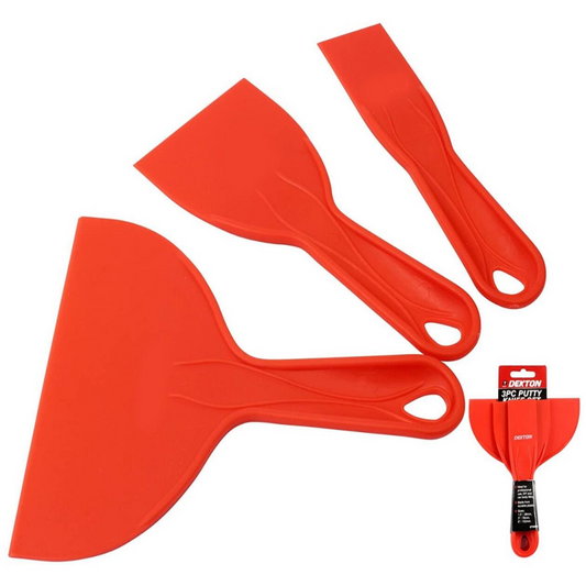 3-Piece Plastic Filler Putty Applicator Set - Body Repair & DIY Panel Spreader