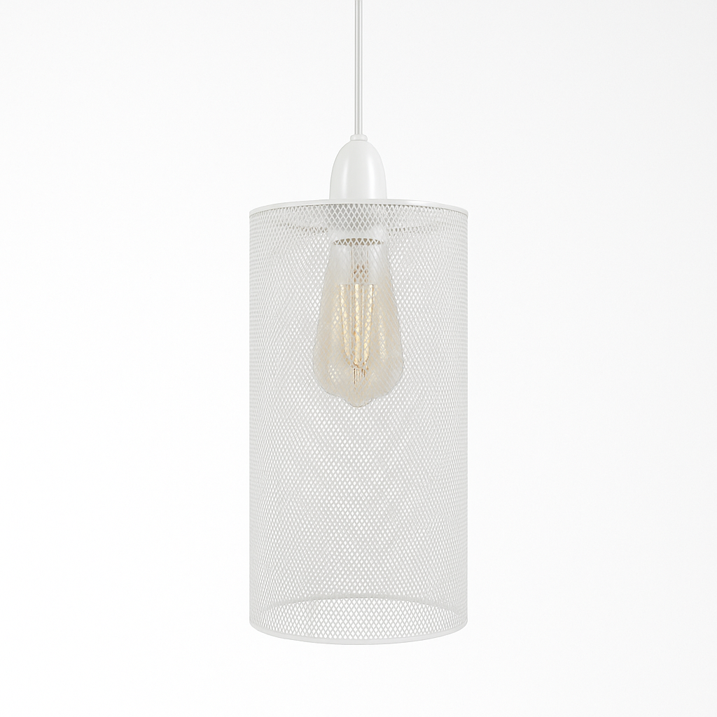Easy Fit White Drum Metal Lampshade for Pendant Light ~2510