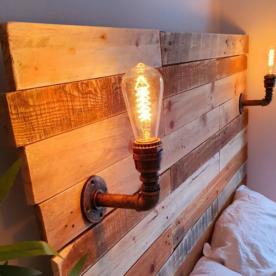 Wall Lights Vintage Modern Industrial Rustic Steampunk Metal Waterpipe UK~2170
