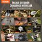 VEVOR Survival Shovel 13 in 1 Camping Shovel Folding Multitool Portable Compact
