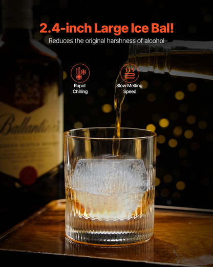 VEVOR Ice Diamond Press Ice Ball Maker 2.4" Diamond Ice Press Kit for Whiskey