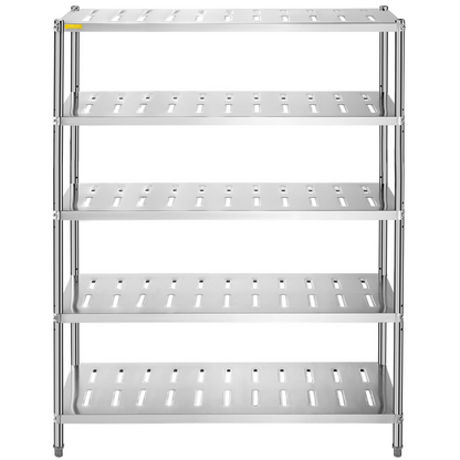 VEVOR Garage Shelf Heavy Duty Shelving 5-Tier 59.1x17.7x70.9 in Stainless Steel