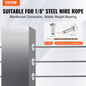 VEVOR 81 Pack T316 Stainless Steel Protector Sleeves for 3.2mm Wire Rope Cable Railing, DIY Balustrade T316 Marine Grade, Come with A Free Drill Bit, Silver