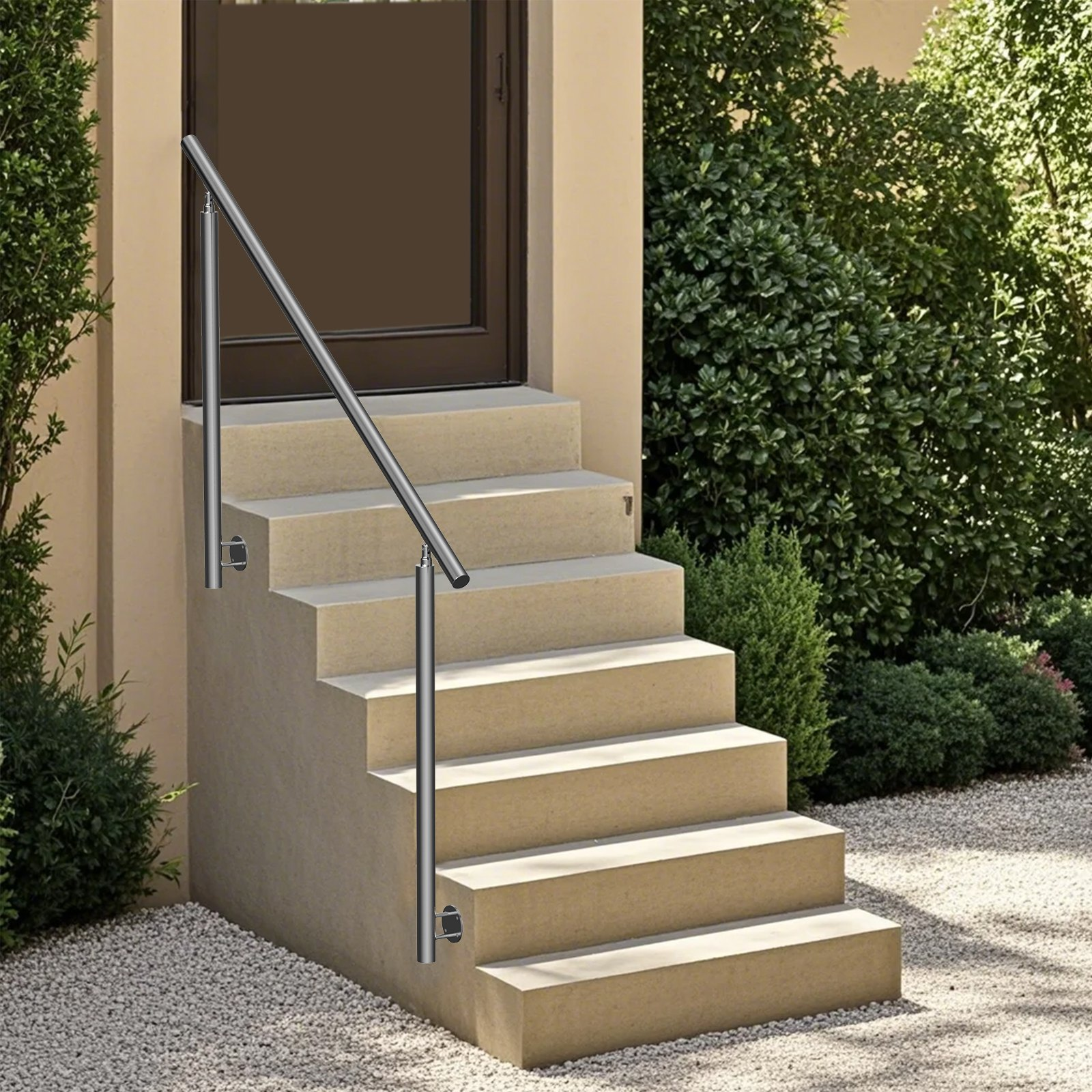 VEVOR 149.9 cm Handrails for Outdoor Steps Staircase for Porch Deck Side-mount