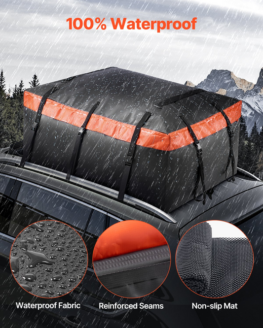 VEVOR Car Rooftop Cargo Carrier Bag 20 Cubic Feet 840D PVC Car Roof Luggage Bag
