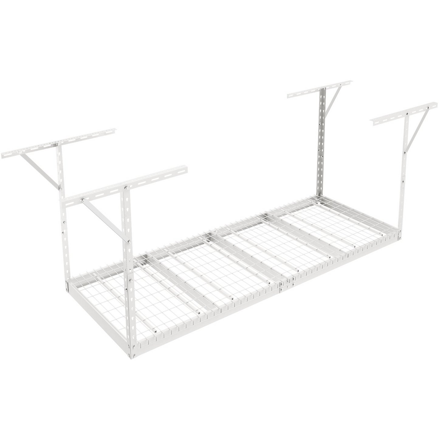 VEVOR Overhead Garage Storage Rack, 36x96 inch Garage Ceiling Storage Racks, Heavy Duty Adjustable Cold Rolled Steel Racks for Garage Storage, Organization, 600 lbs Load Capacity, 22''-40", White