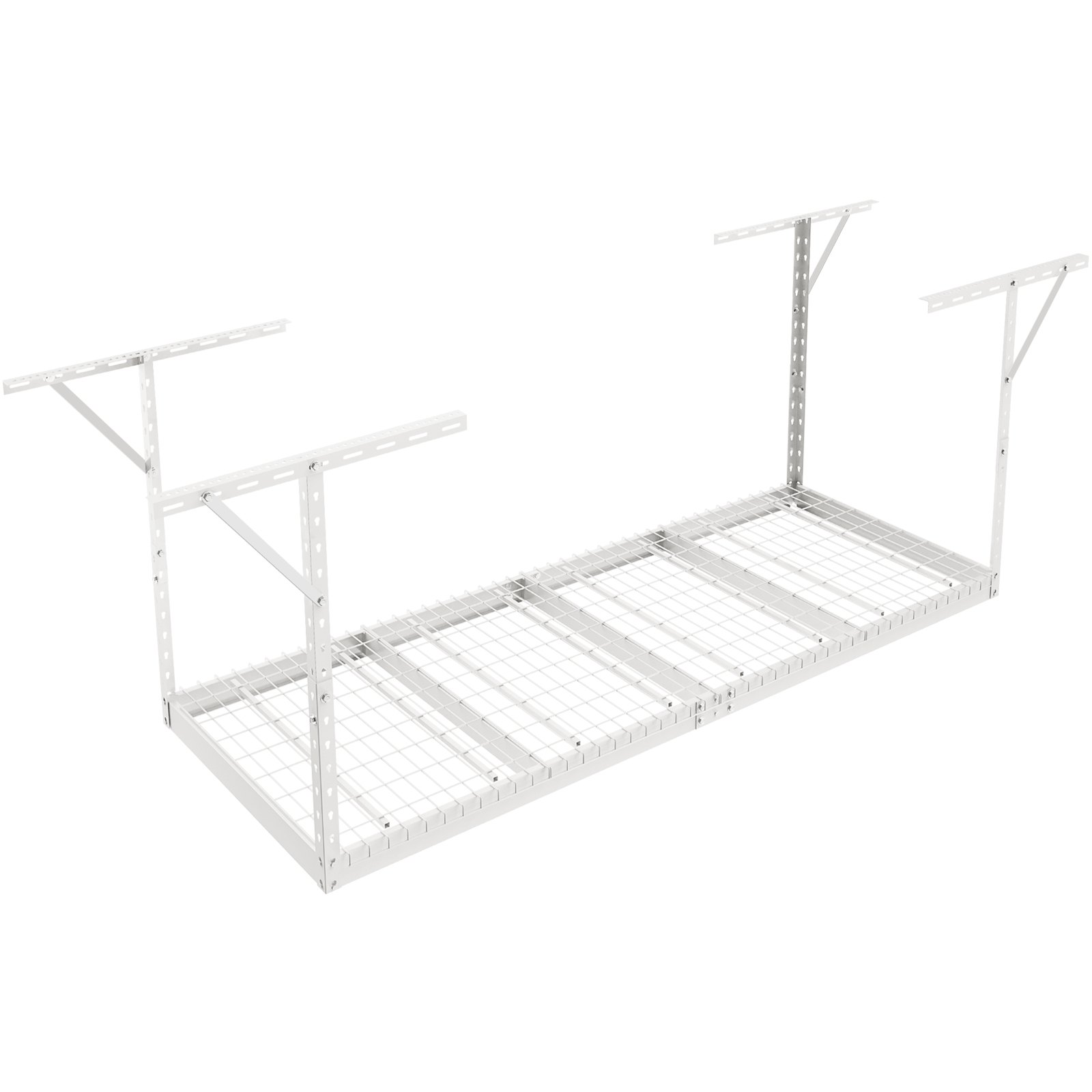 VEVOR Overhead Garage Storage Rack, 36x96 inch Garage Ceiling Storage Racks, Heavy Duty Adjustable Cold Rolled Steel Racks for Garage Storage, Organization, 600 lbs Load Capacity, 22''-40", White
