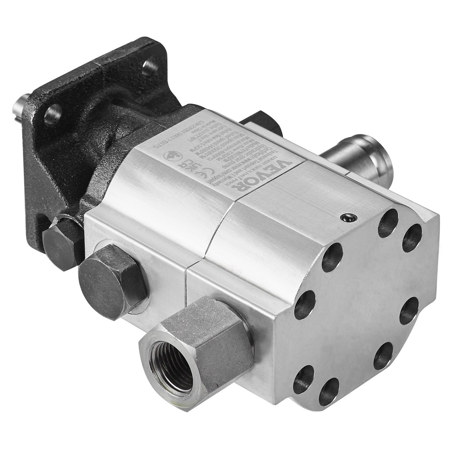 VEVOR Hydraulic Log Splitter Pump, 13GPM, 2 Stage 3000PSI Wood Log Splitter Pump, 1'' Inlet 1/2'' NPT Outlet 3600 RPM Aluminum Hydraulic Gear Pump, for Small Engine Mounting Log Splitters Snowplow