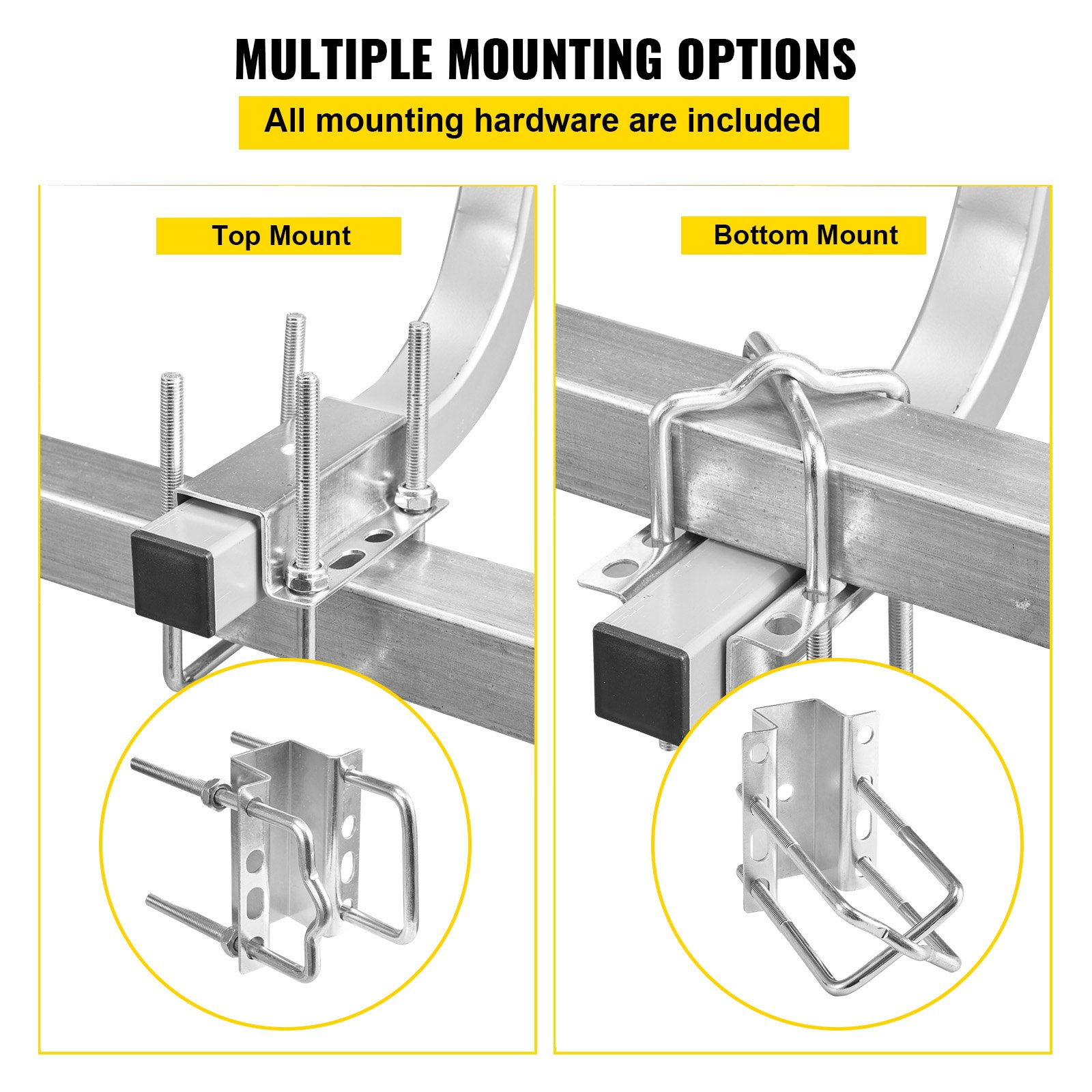 VEVOR Boat Trailer Guide-on 24" C-shaped Trailer Guide on w/Carpet-padded Boards