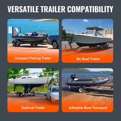 VEVOR Boat Trailer Guide, 0.7M Adjustable Design Short Bunk Guide-Ons, 2PCS Rustproof Galvanized Steel Trailer Guide Poles, Heavy Duty Roller Guide Design, for Ski Boat, Fishing Boat or Sailboat Trail