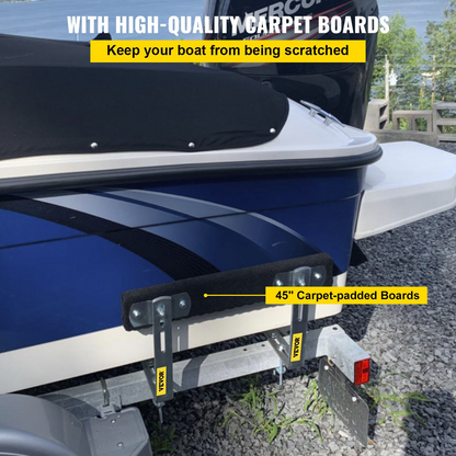 VEVOR Boat Trailer Guide-on 48" π-shape Trailer Guide on w/Carpet-padded Boards
