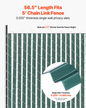VEVOR Chain Link Fence Privacy Slats Single-Wall for 5' High Fence Bottom Lock