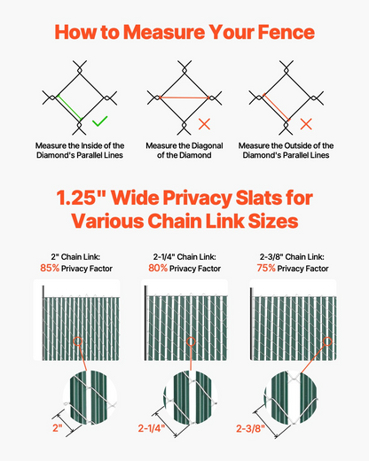 VEVOR Chain Link Fence Privacy Slats Single-Wall for 5' High Fence Bottom Lock