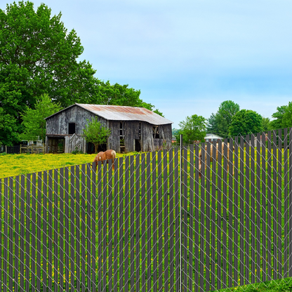 VEVOR Chain Link Fence Privacy Slats Single-Wall for 6' High Fence Bottom Lock