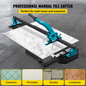VEVOR Tile Cutter 99.1 cm Cutting Tool w/ Laser Guide Single Rail Double Brackets