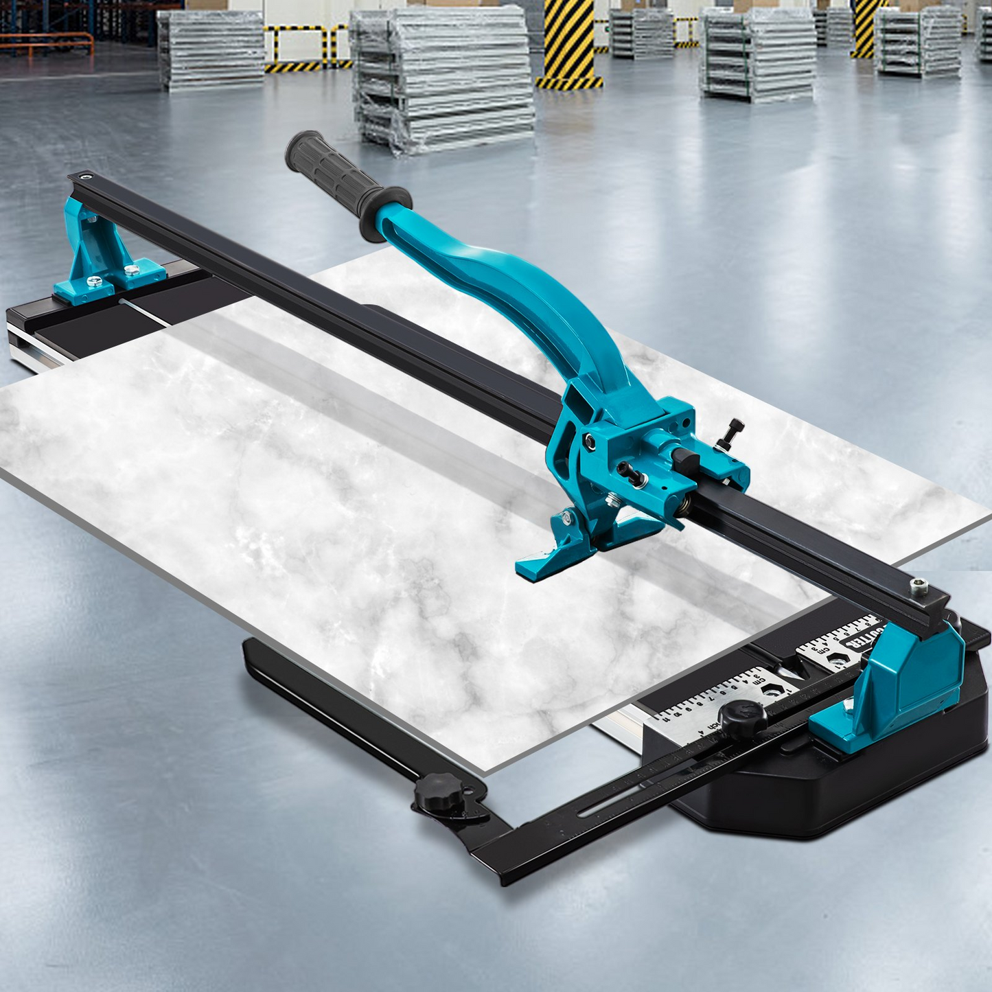 VEVOR Tile Cutter 99.1 cm Cutting Tool w/ Laser Guide Single Rail Double Brackets