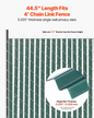 VEVOR Chain Link Fence Privacy Slats Single-Wall for 4' High Fence Bottom Lock