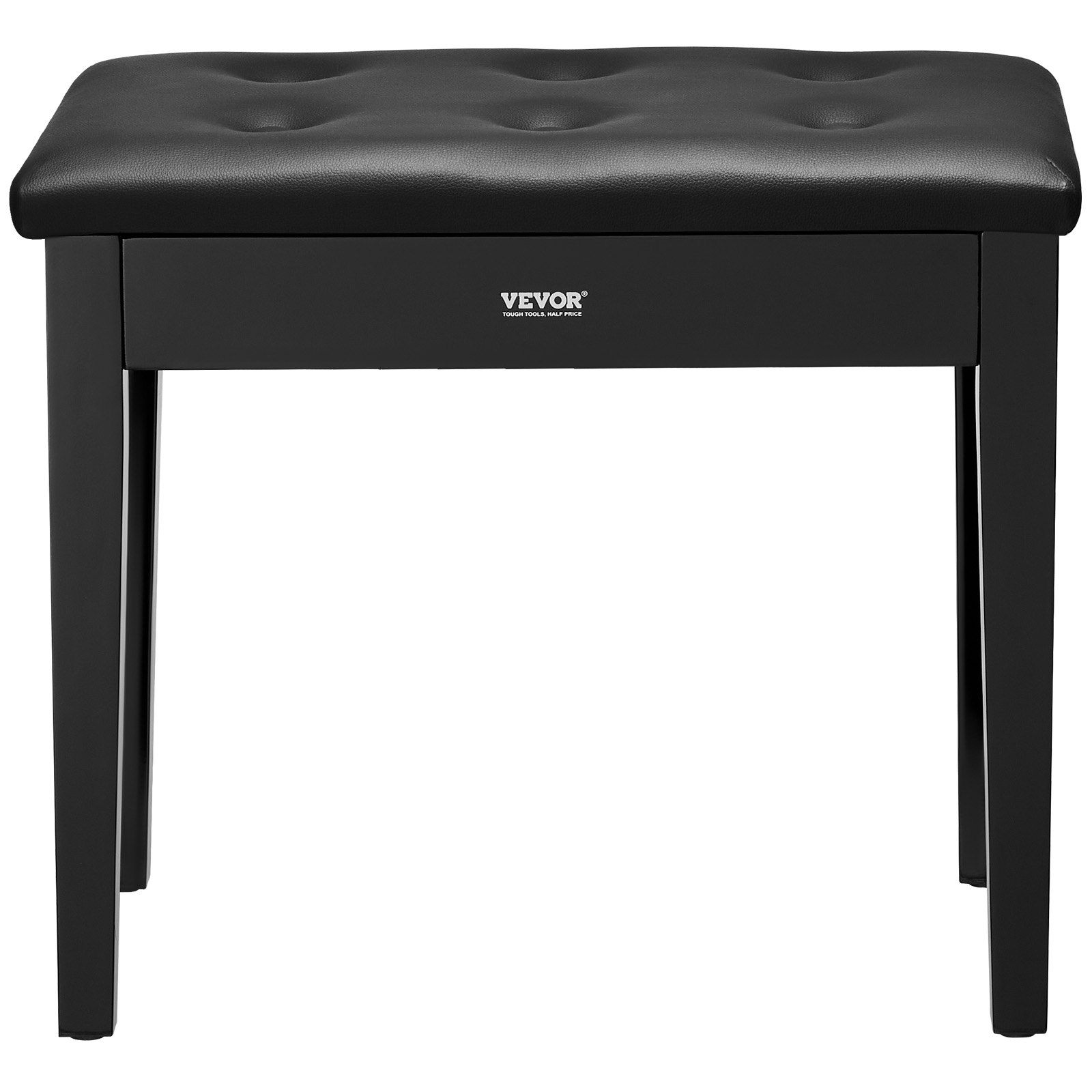 VEVOR Piano Keyboard Bench Storage Padded Seat Wooden Vanity Bookcase Stool