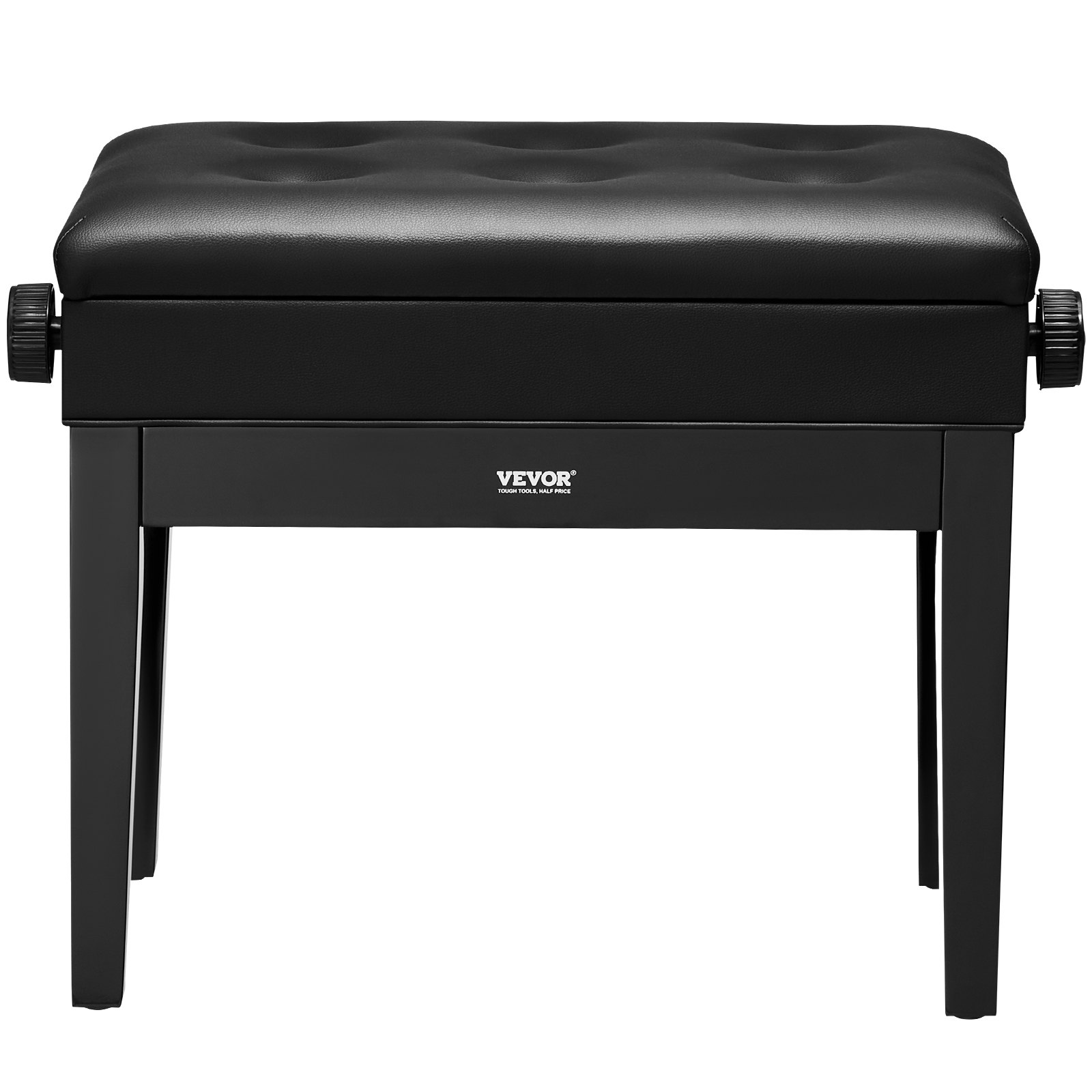 VEVOR Adjustable Piano Keyboard Bench Storage Padded Seat Wooden Bookcase Stool