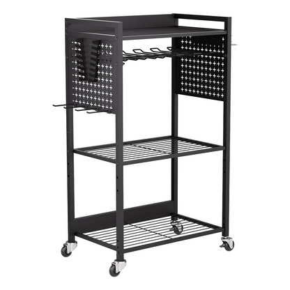 VEVOR 4-tier Tool Organizer Cart on Wheels 150 lbs Garage Cart for Workshop