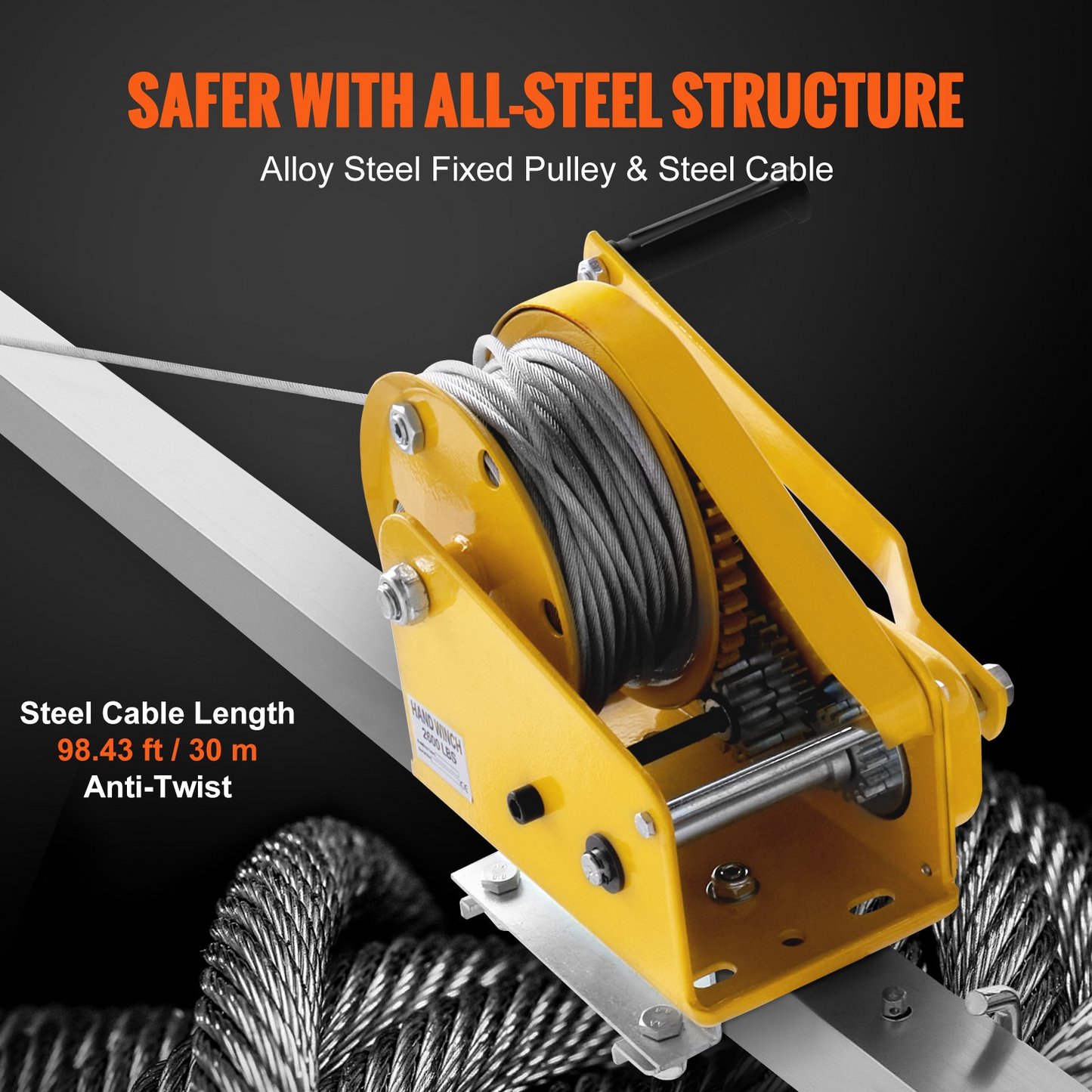 VEVOR Confined Space Tripod Kit, 1179 kg Winch, Confined Space Tripod 2.43 m Legs and 30 m Cable, Confined Space Rescue Tripod 10 m Fall Protection, Harness, Storage Bag for Traditional Confined Spaces