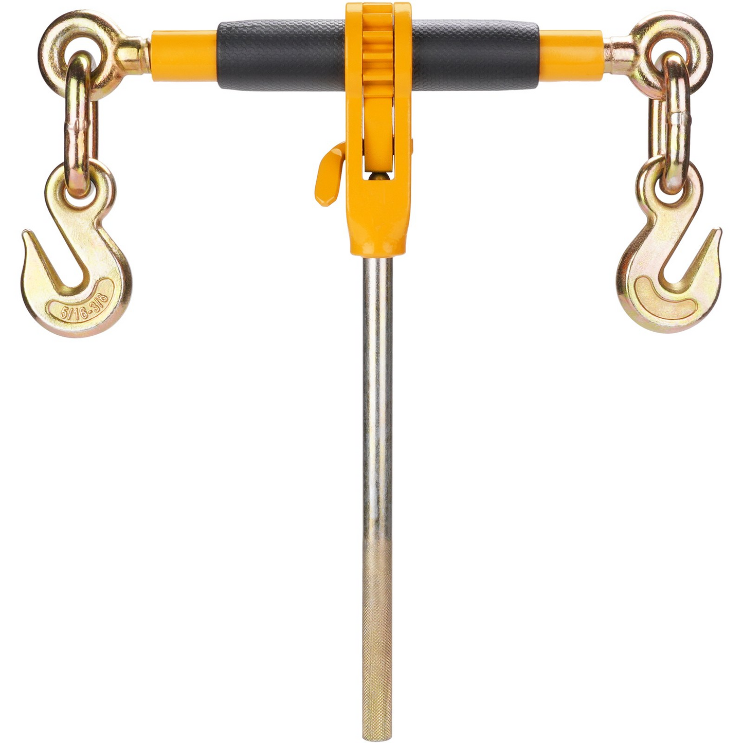 VEVOR Ratchet Chain Binder, 0.8 - 0.9 cm Heavy Duty Load Binders, with G80 Chains 3220 kg Secure Load Limit, Labor-saving Anti-skid Handle, Tie Down Hauling Chain Binders for Flatbed Truck Trailer, 4 P