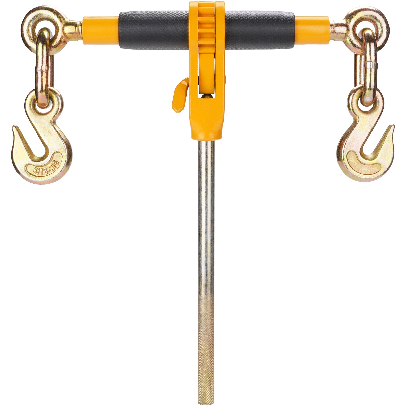VEVOR Ratchet Chain Binder, 0.8 - 0.9 cm Heavy Duty Load Binders, with G80 Chains 3220 kg Secure Load Limit, Labor-saving Anti-skid Handle, Tie Down Hauling Chain Binders for Flatbed Truck Trailer, 4 P