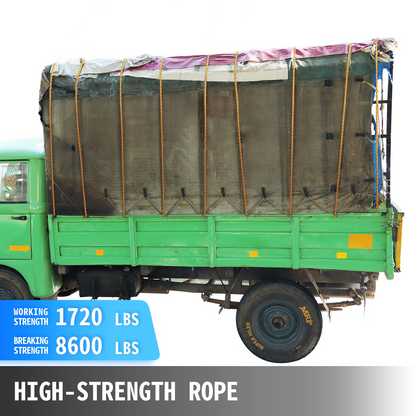 VEVOR Polyester Rope 9/16" x 200' Load and Pulling Rope 8600lb Breaking Strength