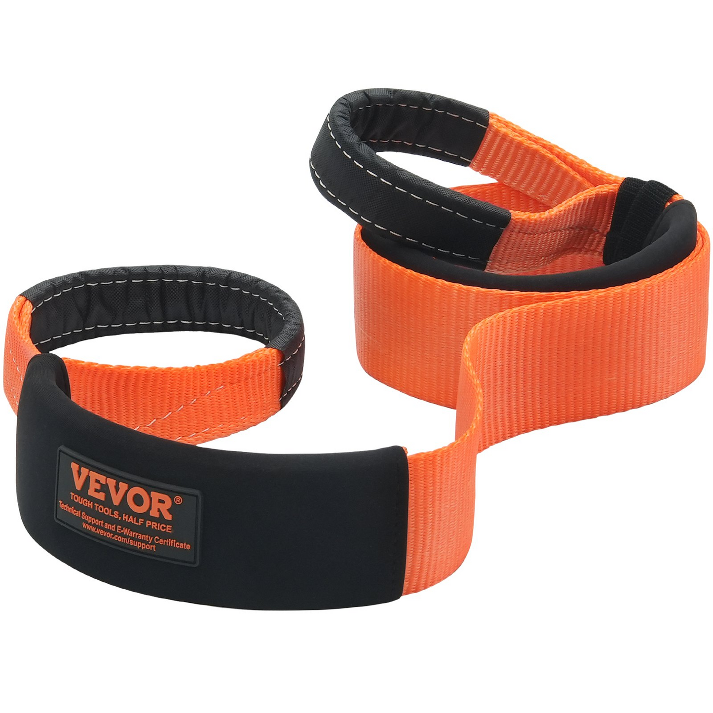 VEVOR Recovery Tow Strap 3 inches/7.6 cm, 8 feet/2.4 m 36,000 lbs/16,329 kg Break Strength, Triple Reinforced Loop Straps, Tree Saver, Winch Line Extension Strap, Off Road Towing and Recovery, Extreme Weather Resistance